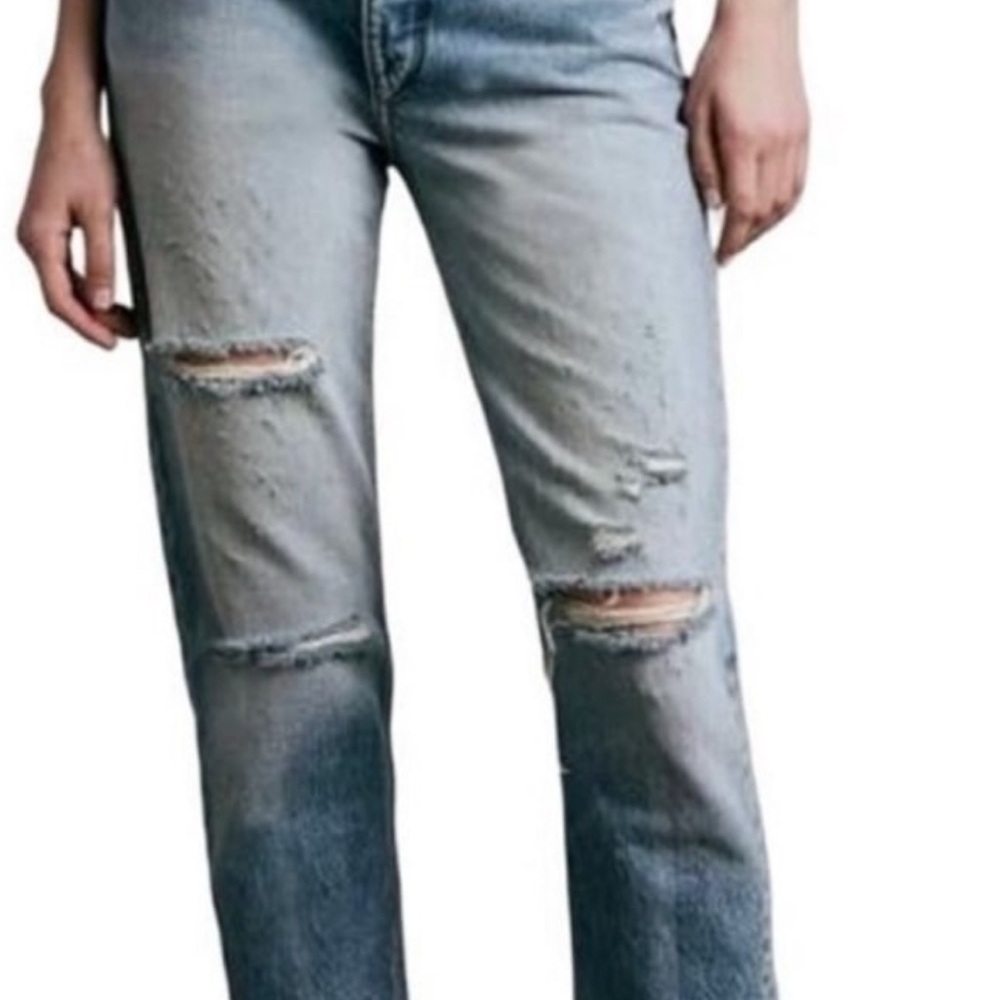 rag & bone Women's Distressed Blue Jeans